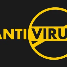 Żółty napis "ANTI VIRUS" na czarnym tle, symbolizujący skuteczną data governance i ochronę przed zagrożeniami.