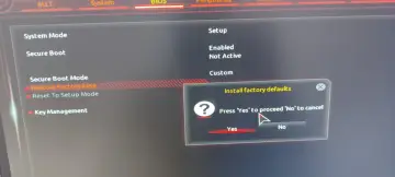 Ustawienia BIOS Gigabyte: przywracanie kluczy Secure Boot do ustawień fabrycznych.